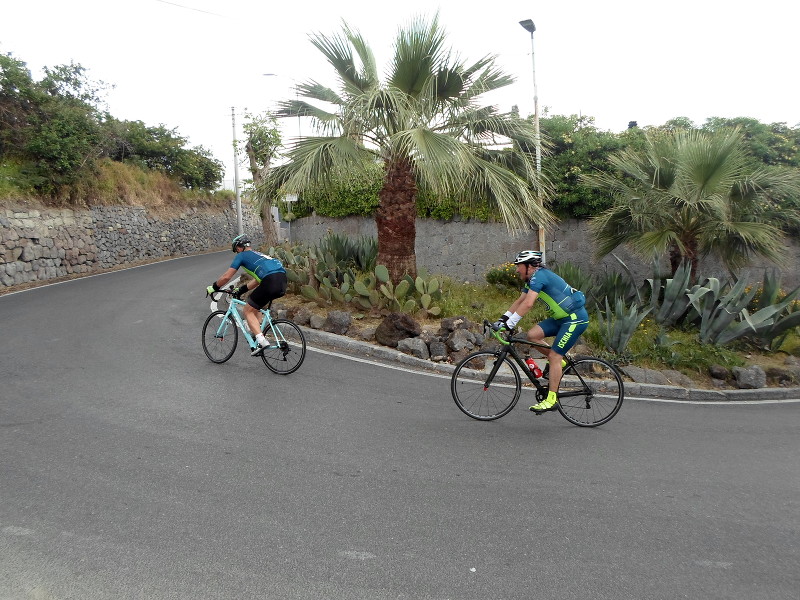 Ischia cycling sharp turns
